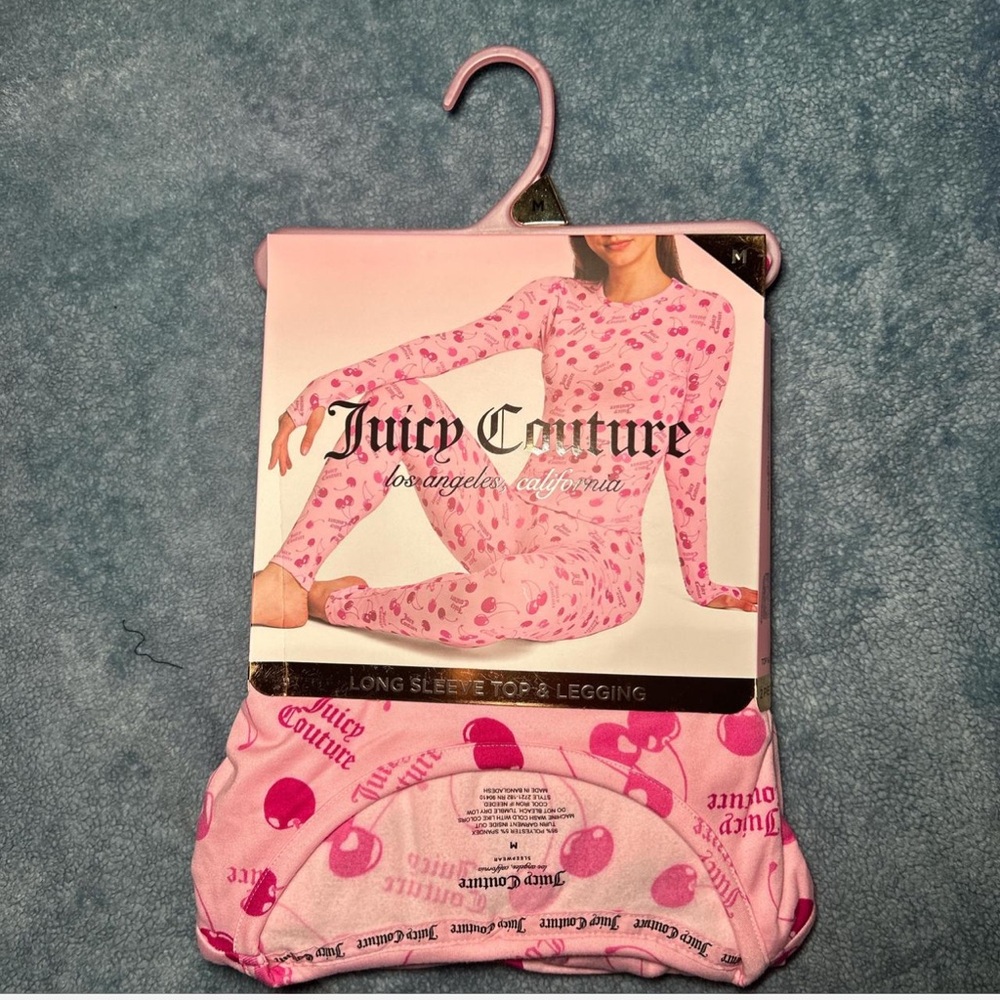 Juicy Couture Pink Long Sleeve Top & Legging Set